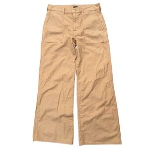 J.Crew Camp Pocket Wide Leg Pants Womens Size 27 Oversized Stretch Beige